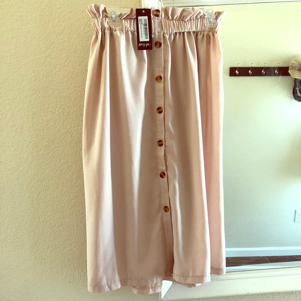NWT- Nasty Gal Button Down Midi Skirt
